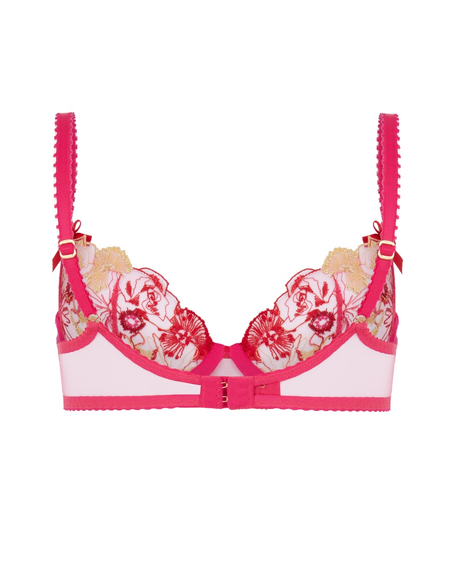 Прозрачный бюстгальтер цвета фуксия с мягкой чашкой Zuri
