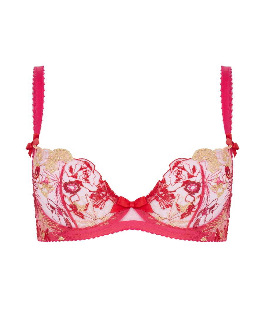 Прозрачный бюстгальтер цвета фуксия с мягкой чашкой Zuri