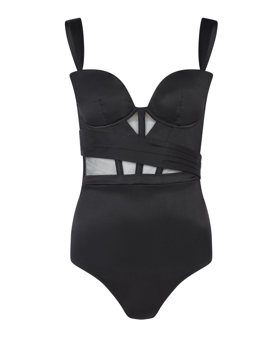 Черное боди Thoria