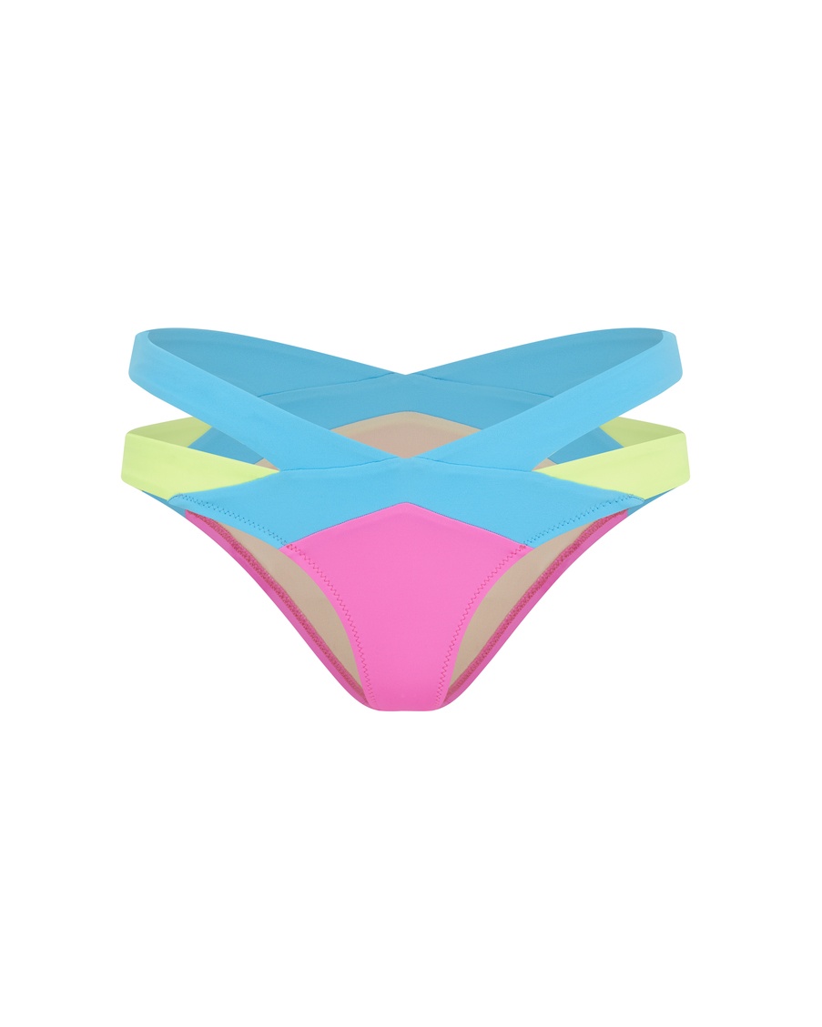 Розово-голубые плавки купальника Mazzy