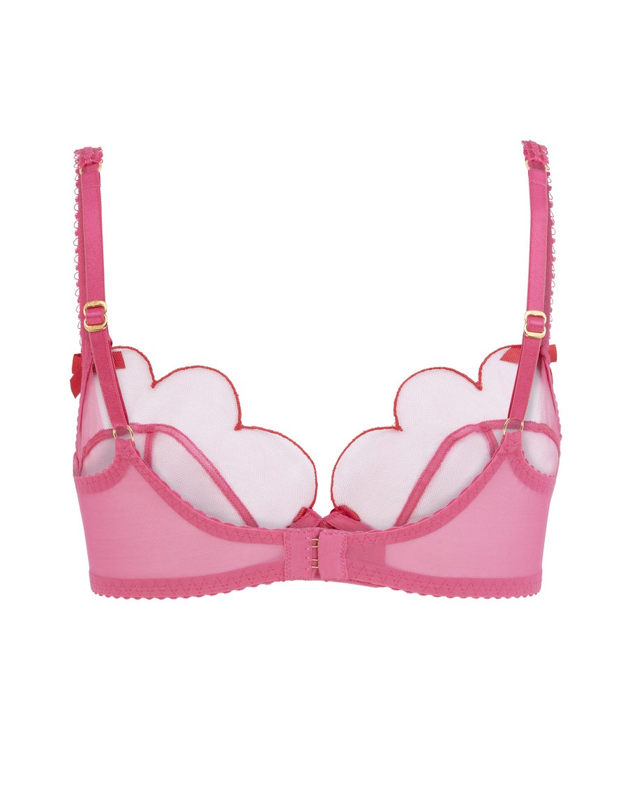 Ярко-розовый прозрачный бюстгальтер с мягкой чашкой Lorna