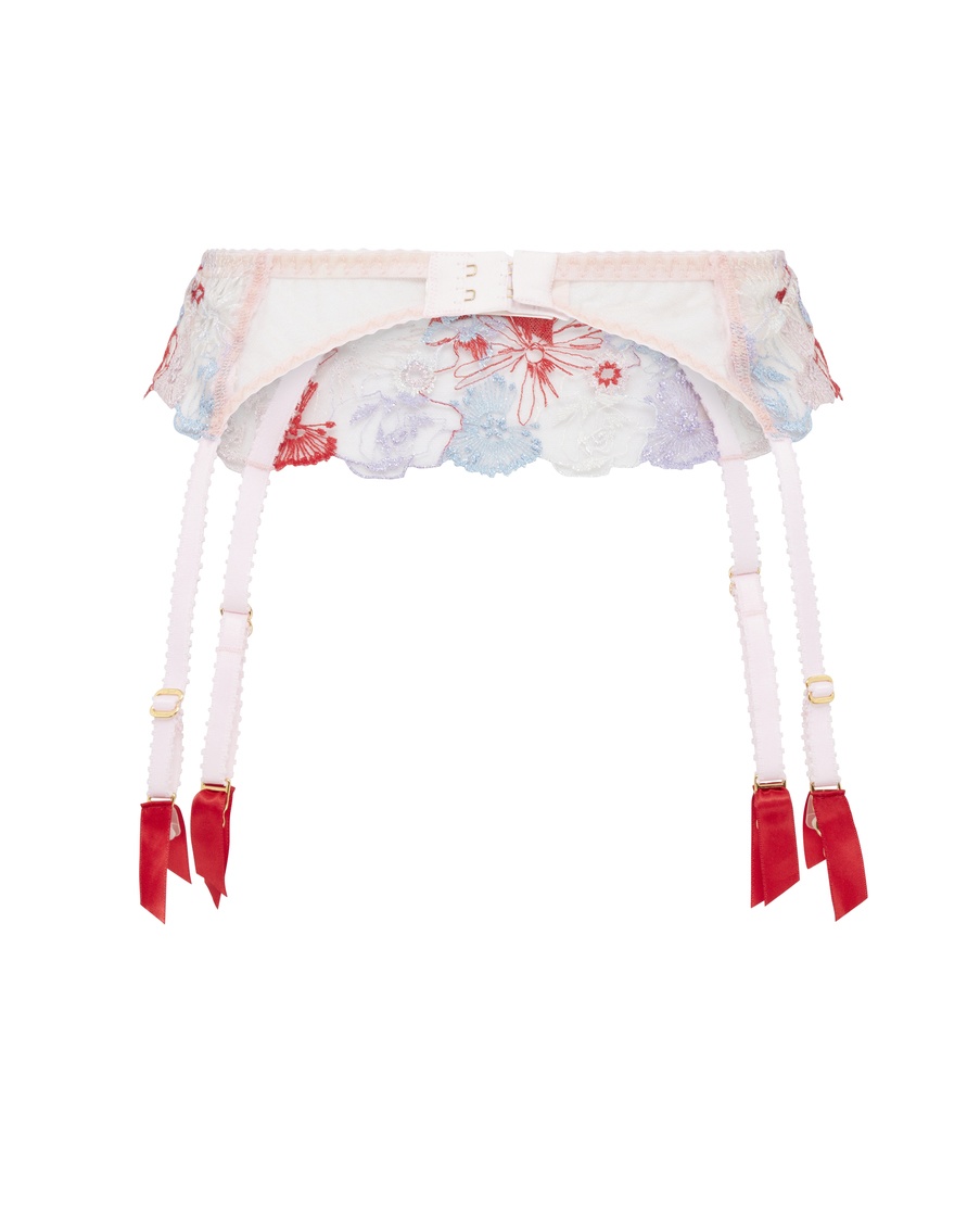 Голубой прозрачный пояс для чулок Zuri