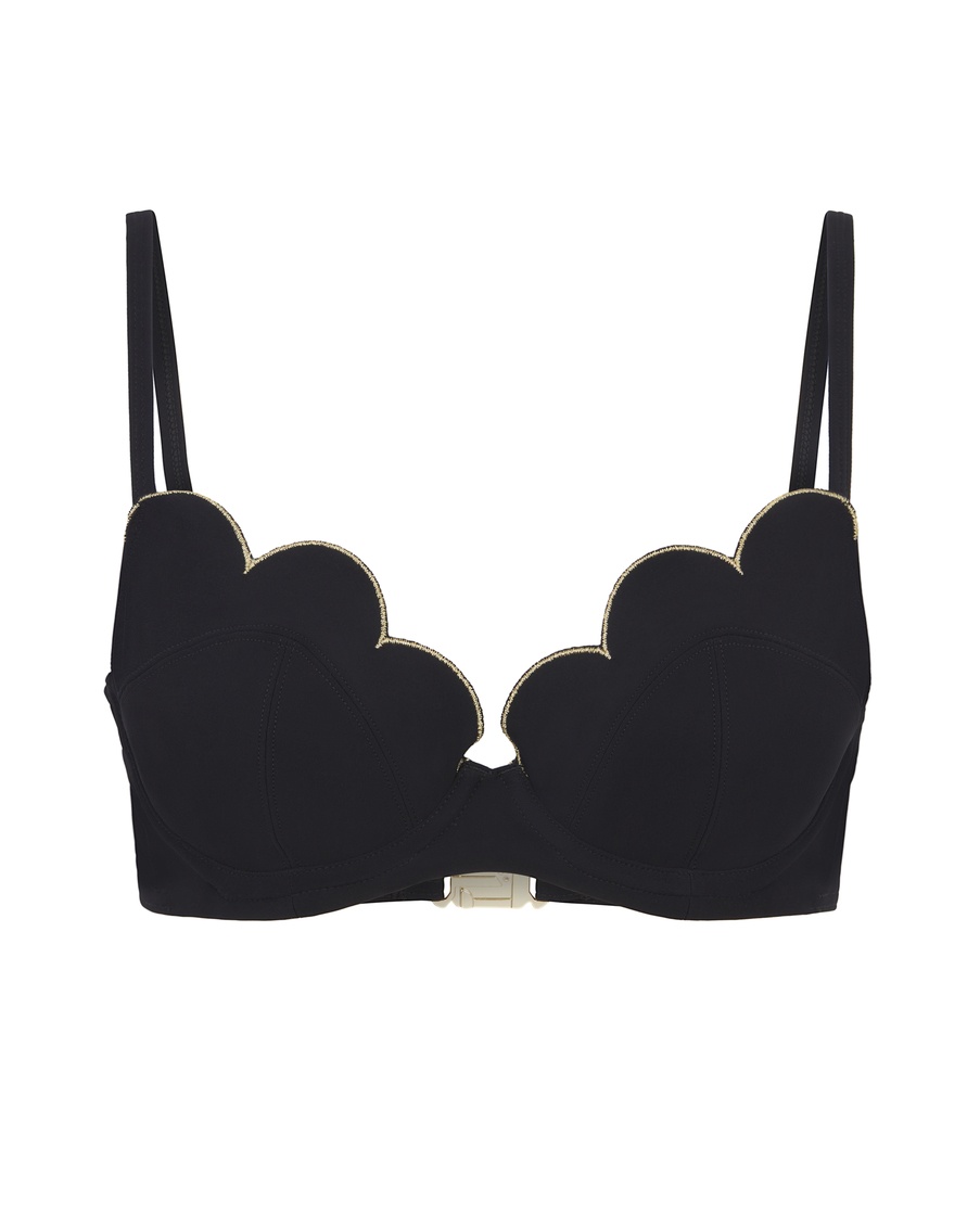 Черный топ купальника Lorna