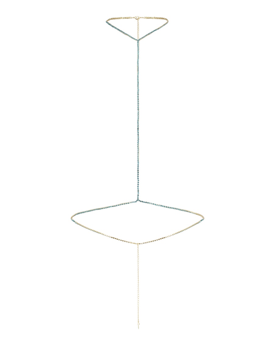 Цепочка для тела голубого цвета Bougie