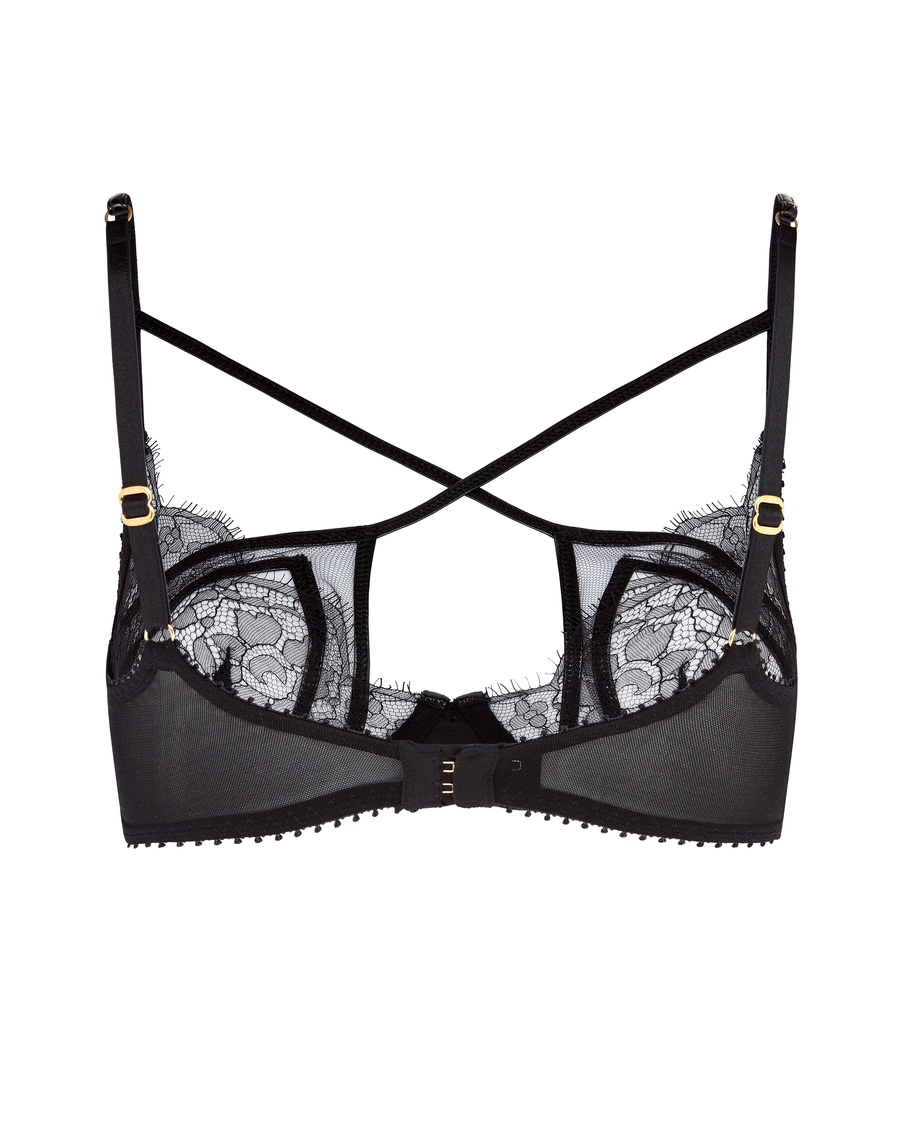 Черный бюстгальтер с мягкой чашкой Foxie