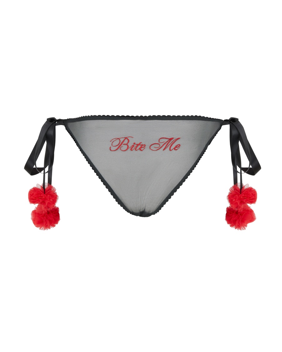 Черные классические трусы на завязках Bite Me