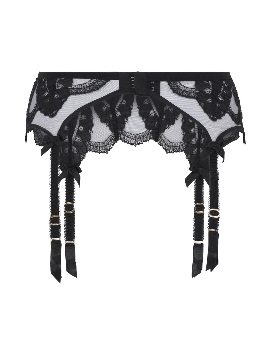 Черный пояс для чулок Alysia