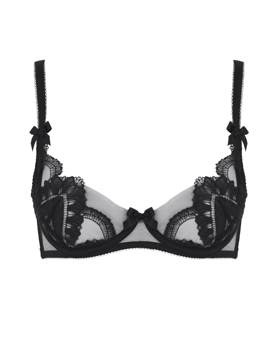 Черный бюстгальтер балконет Alysia