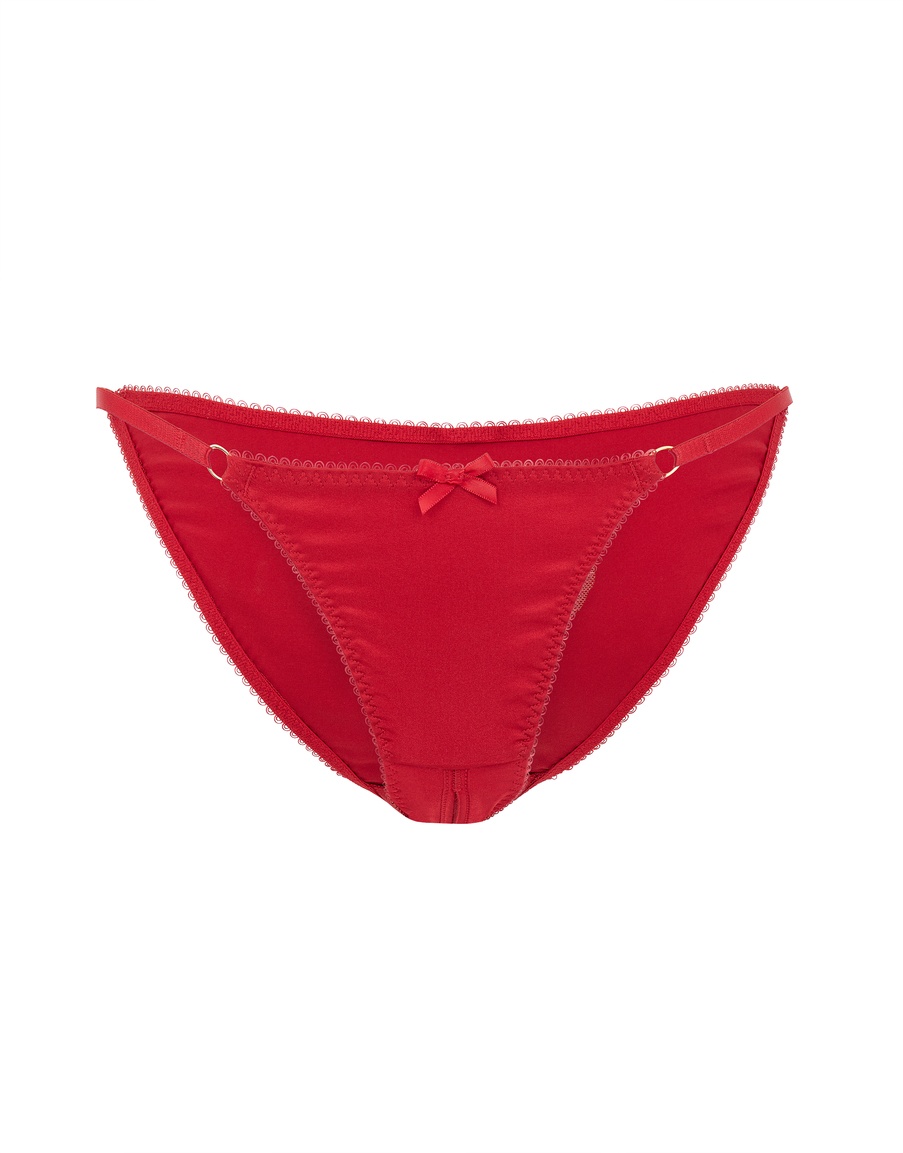 Красные французские трусы из шелка Ettie