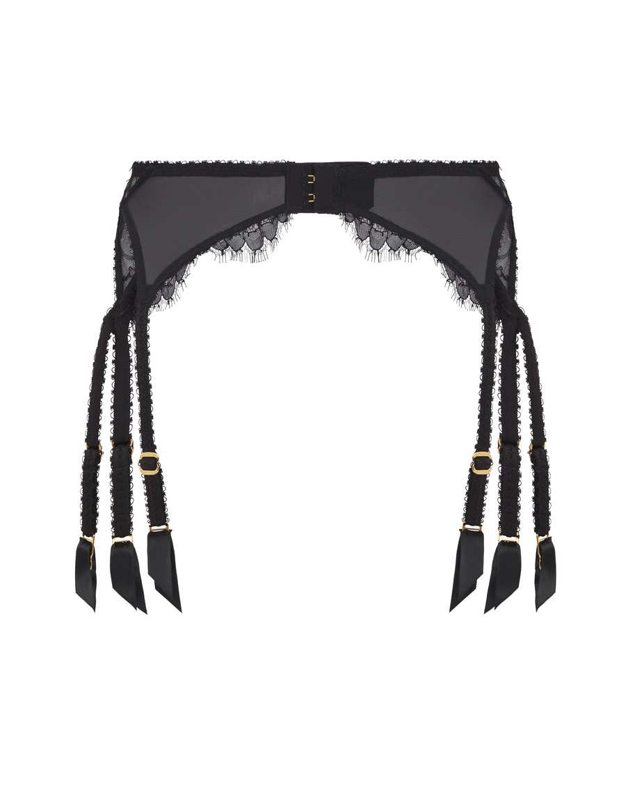 Черный пояс для чулок Reena