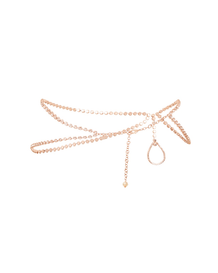 Цепочка на пояс цвета розового золота Glitz