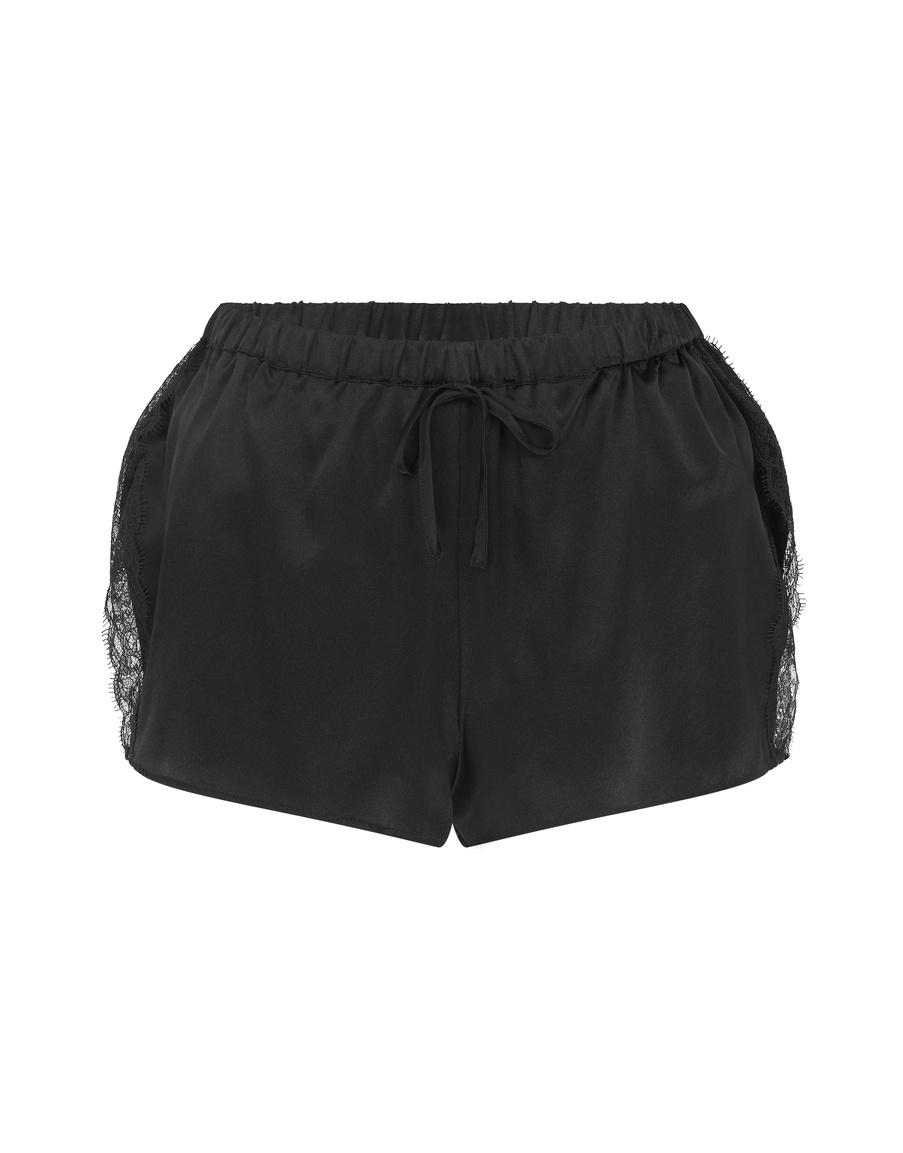 Черные шелковые шорты Gisele