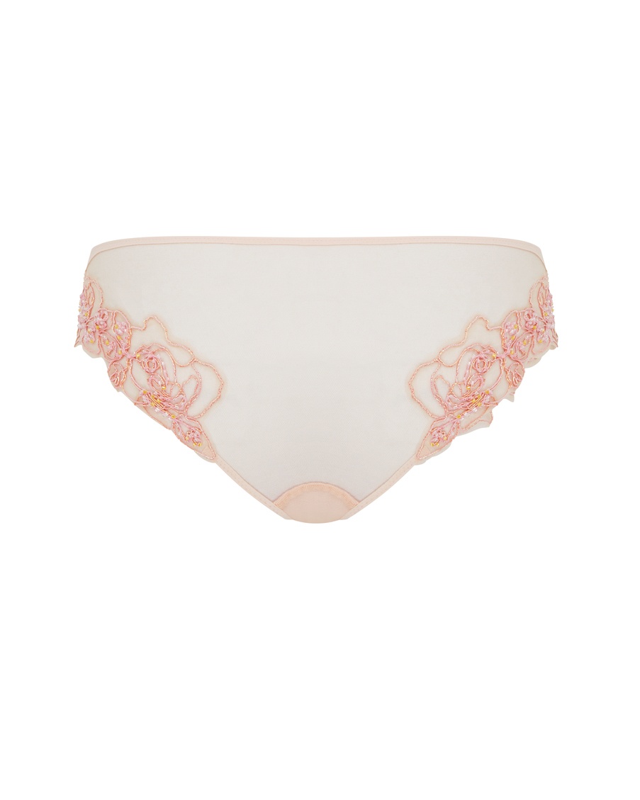 Бледно-розовые прозрачные классические трусы Lindie