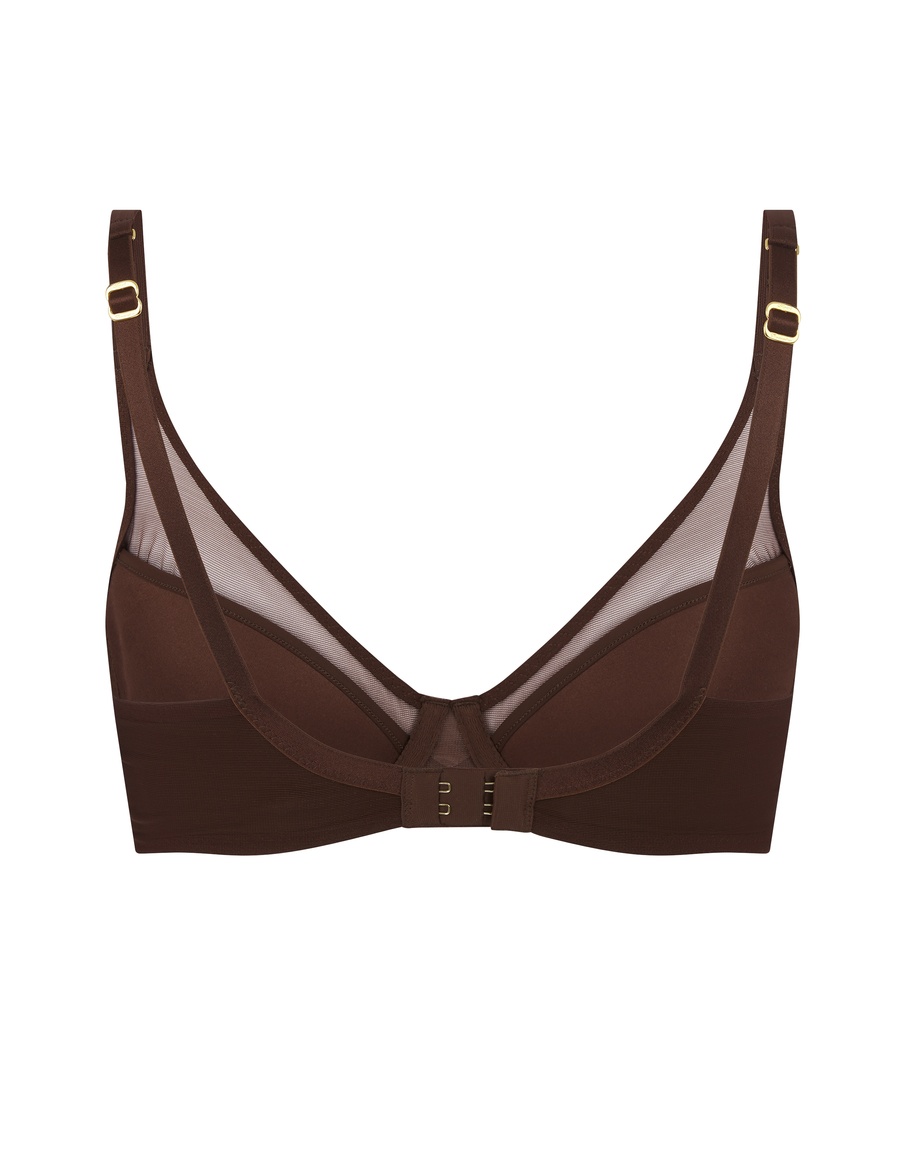 Коричневый бюстгальтер с глубокой чашкой Lucky