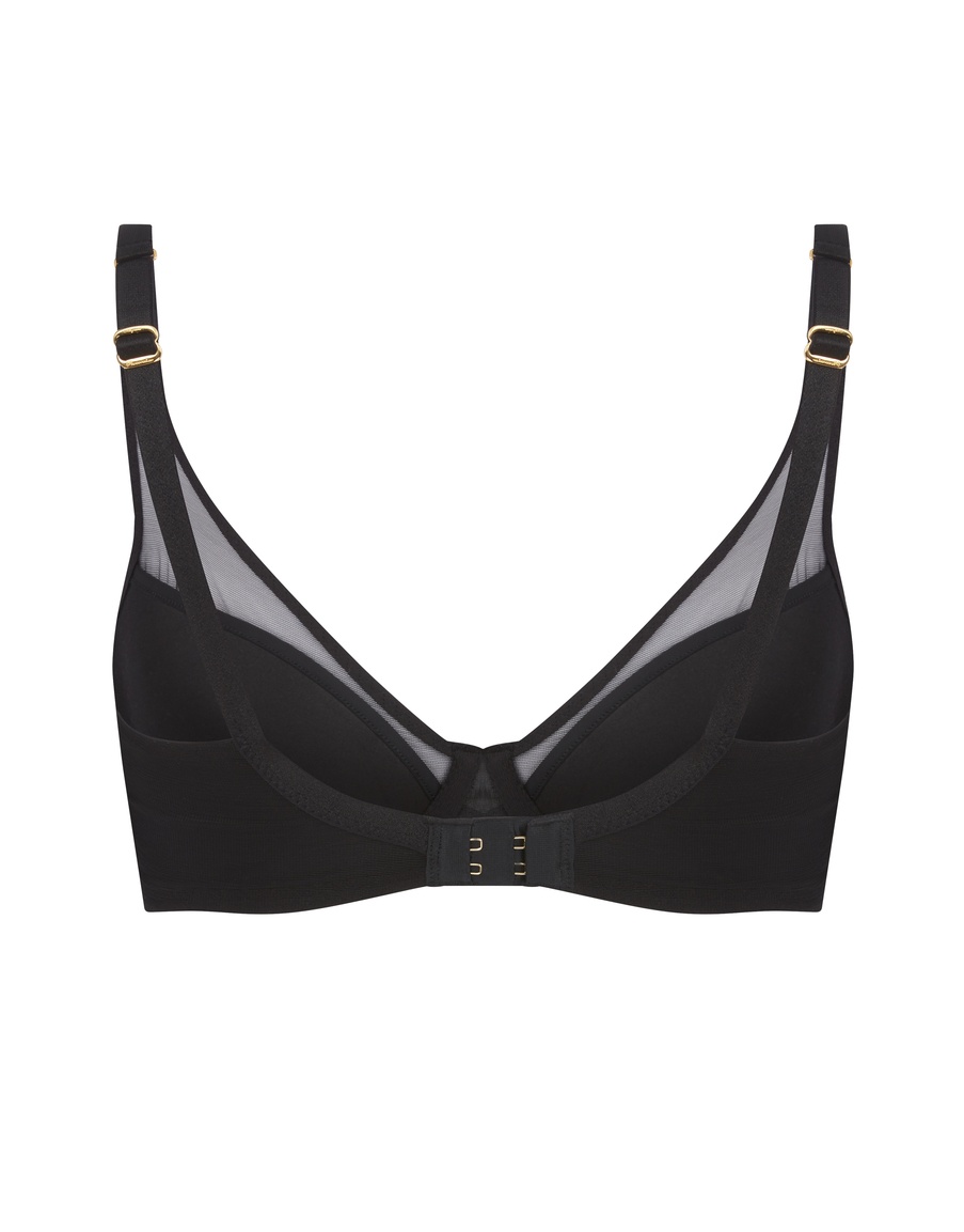 Черный бюстгальтер с глубокой чашкой Lucky