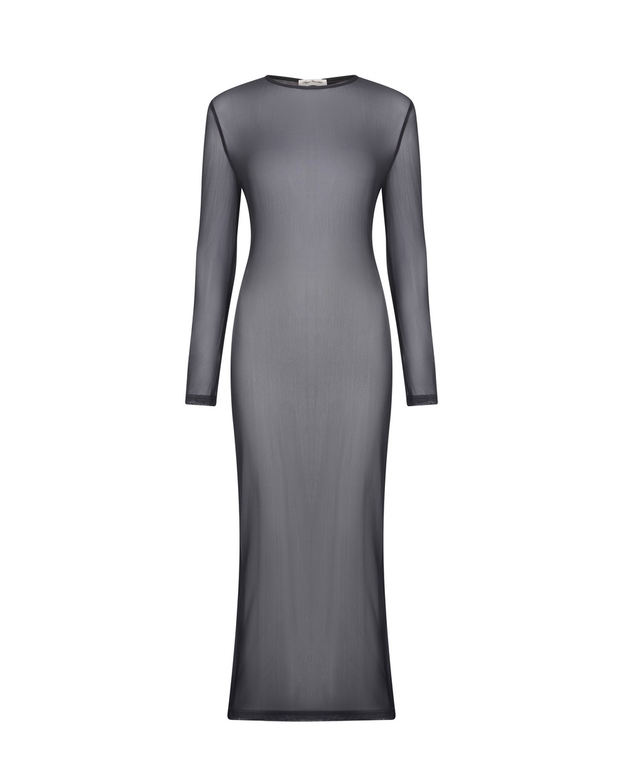 Черная пляжная накидка Laury