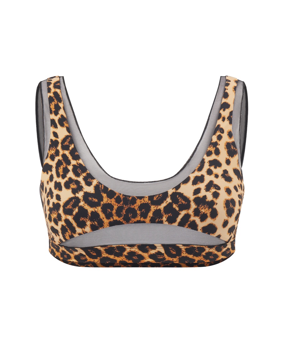 Леопардовый топ купальника Zaro