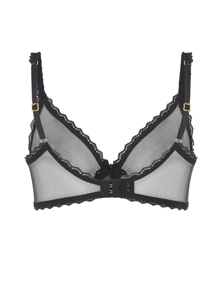 Черный прозрачный бюстгальтер с мягкой чашкой Venetia