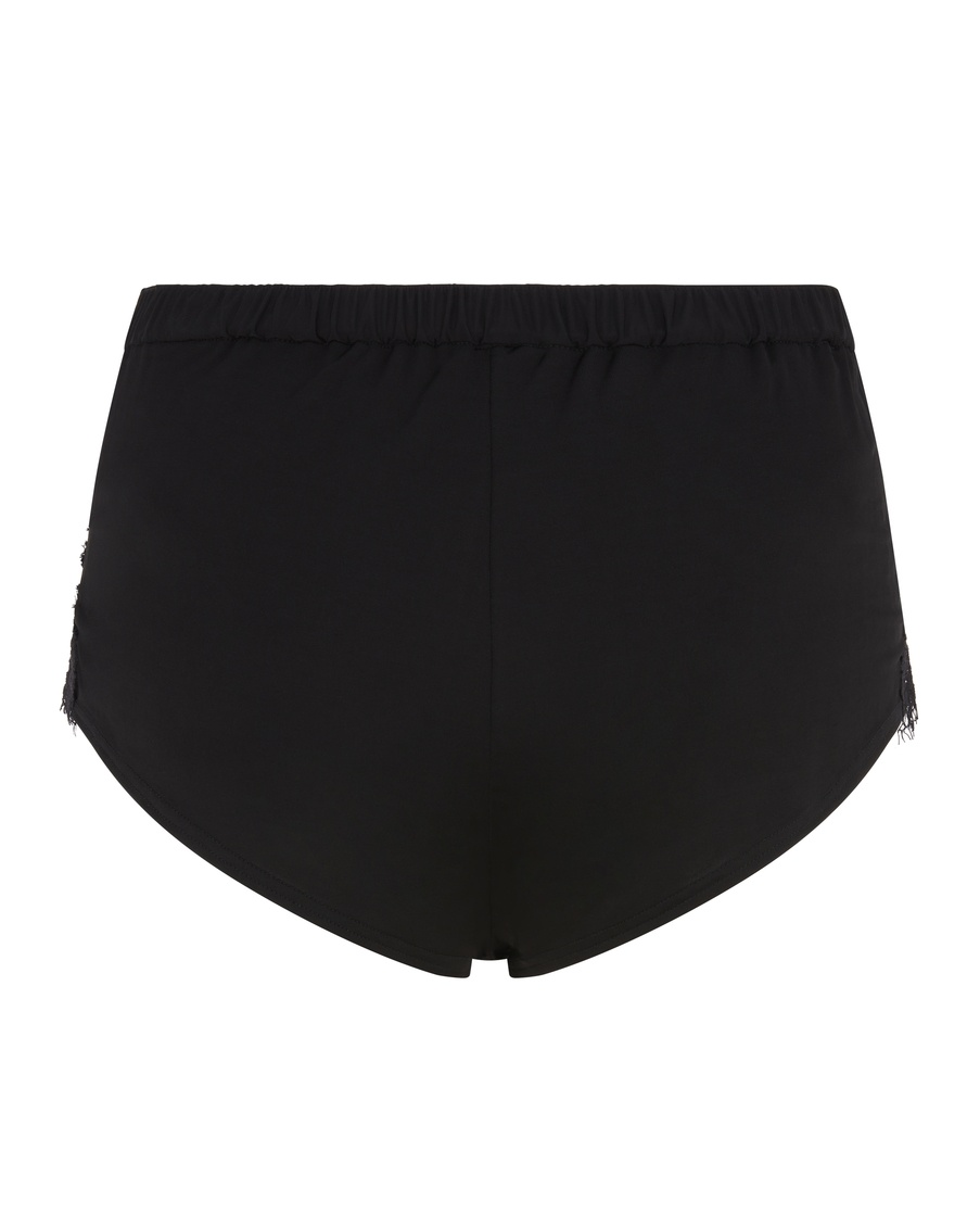 Черные пижамные трусы-шорты с кружевом Emmaline