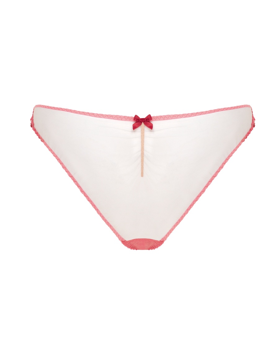 Розовые прозрачные классические трусы Cupid