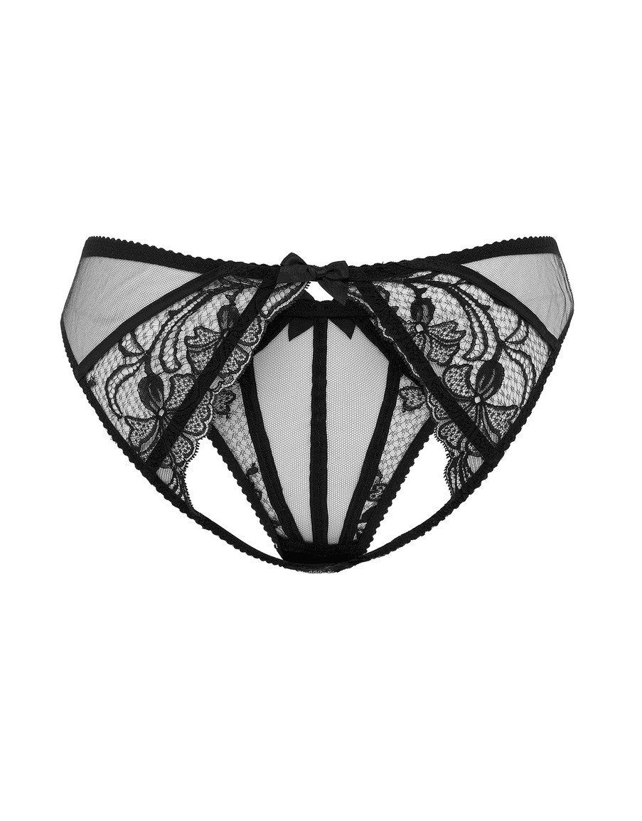 Черные кружевные французские трусы Rozlyn
