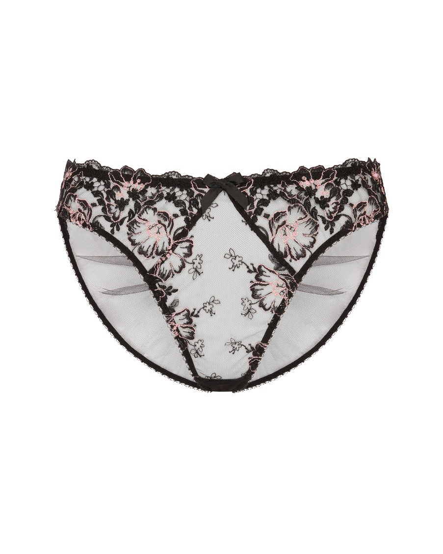 Черно-розовые классические трусы Lana