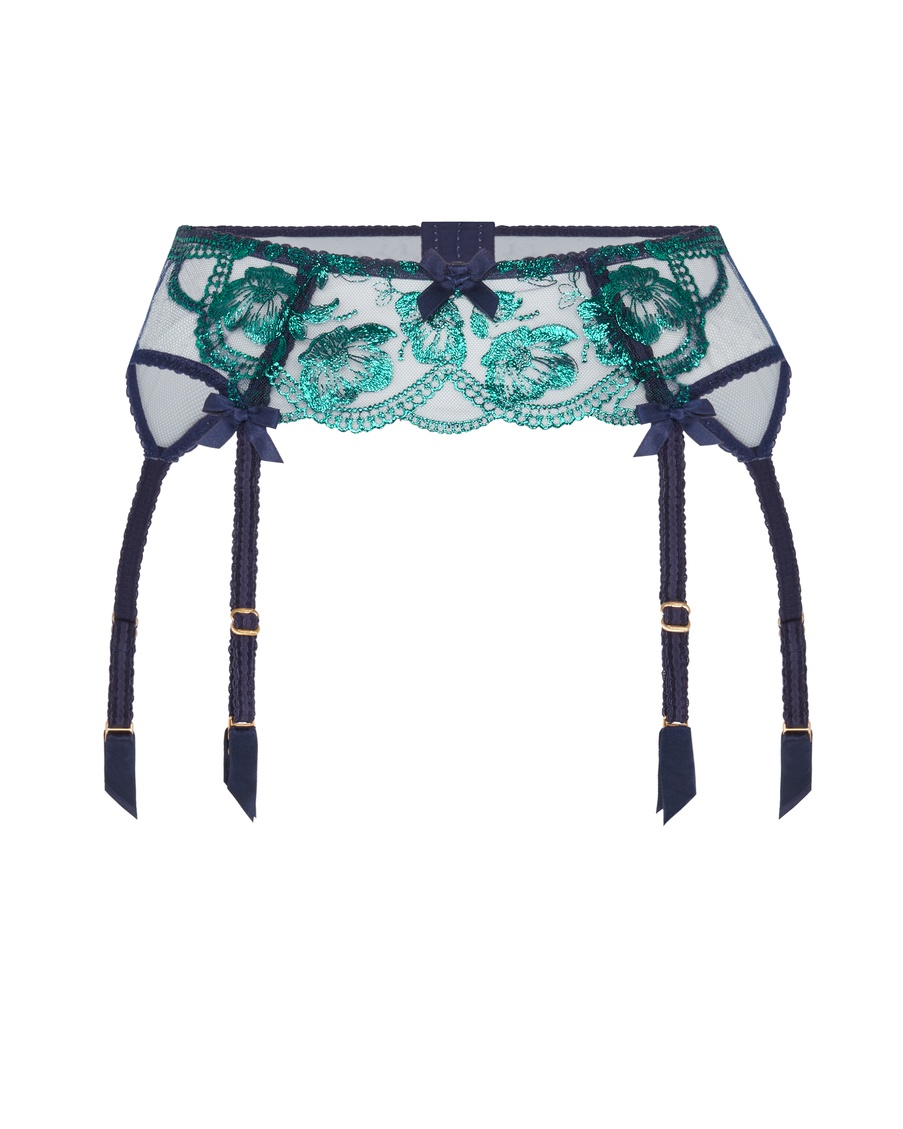 Зеленый пояс для чулок Winnette