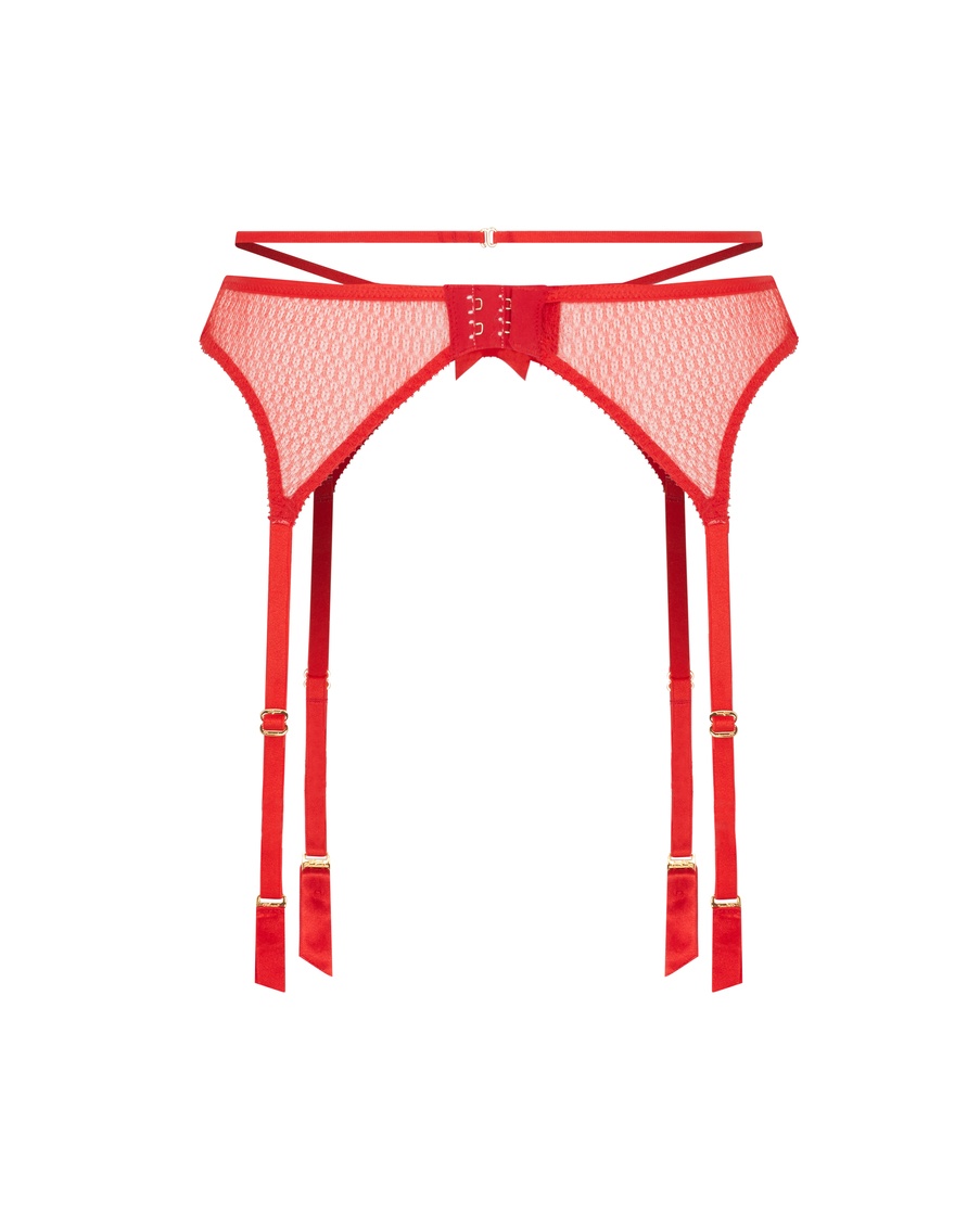 Красный пояс для чулок Nicki