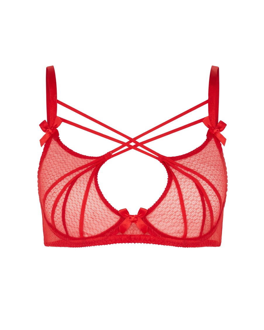 Красный бюстгальтер с мягкой чашкой Nicki