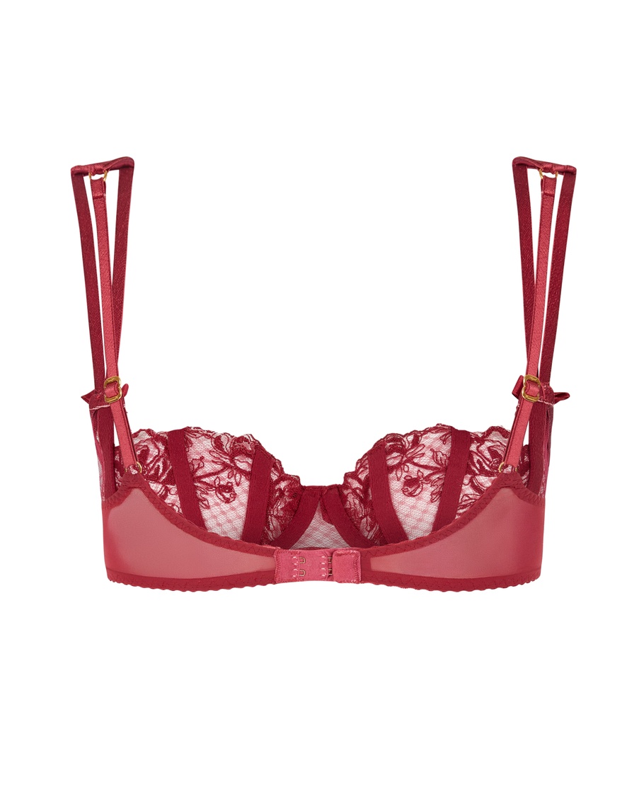 Бордовый бюстгальтер балконет Rosia
