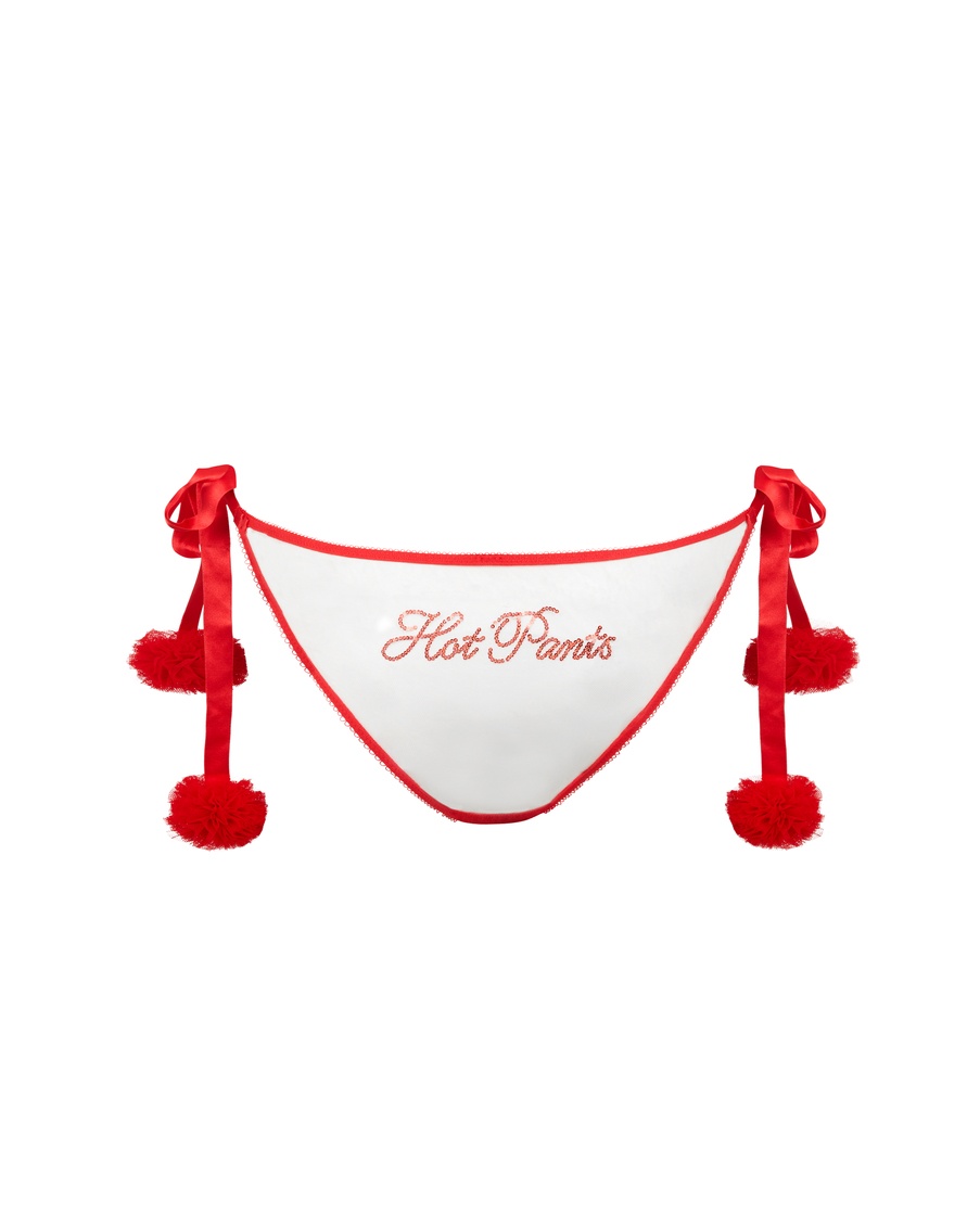 Красные трусы на завязках Hotpants