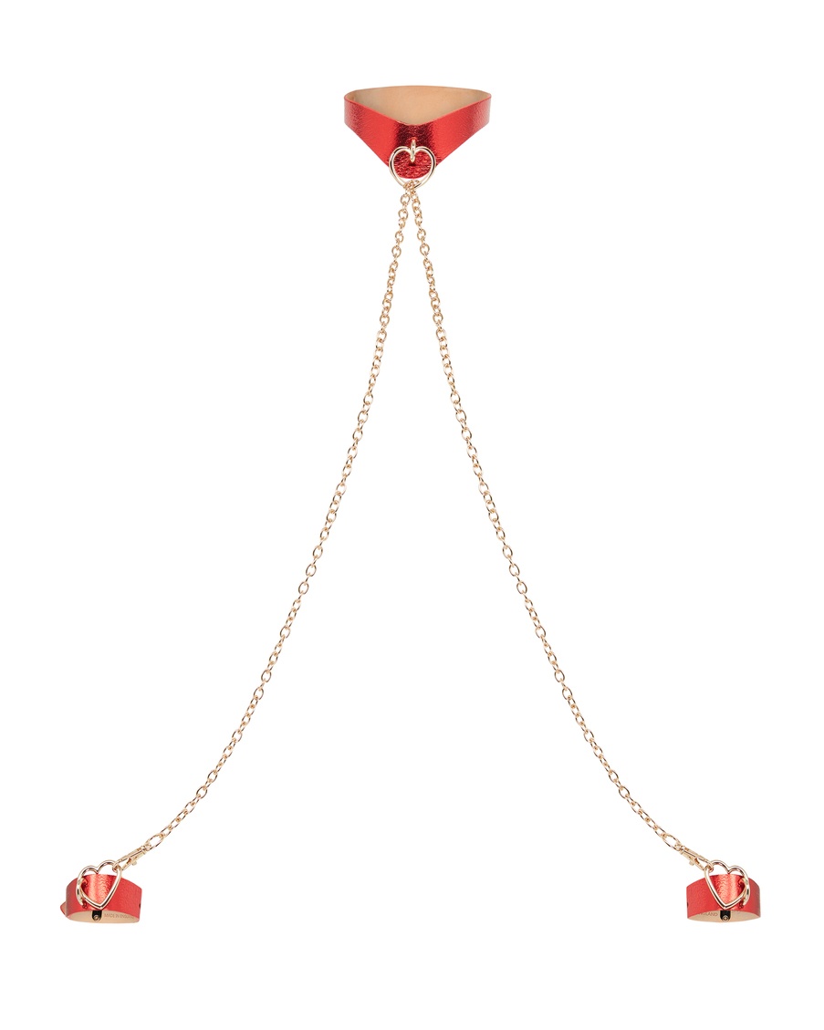 Красные чокер и манжеты Laylia