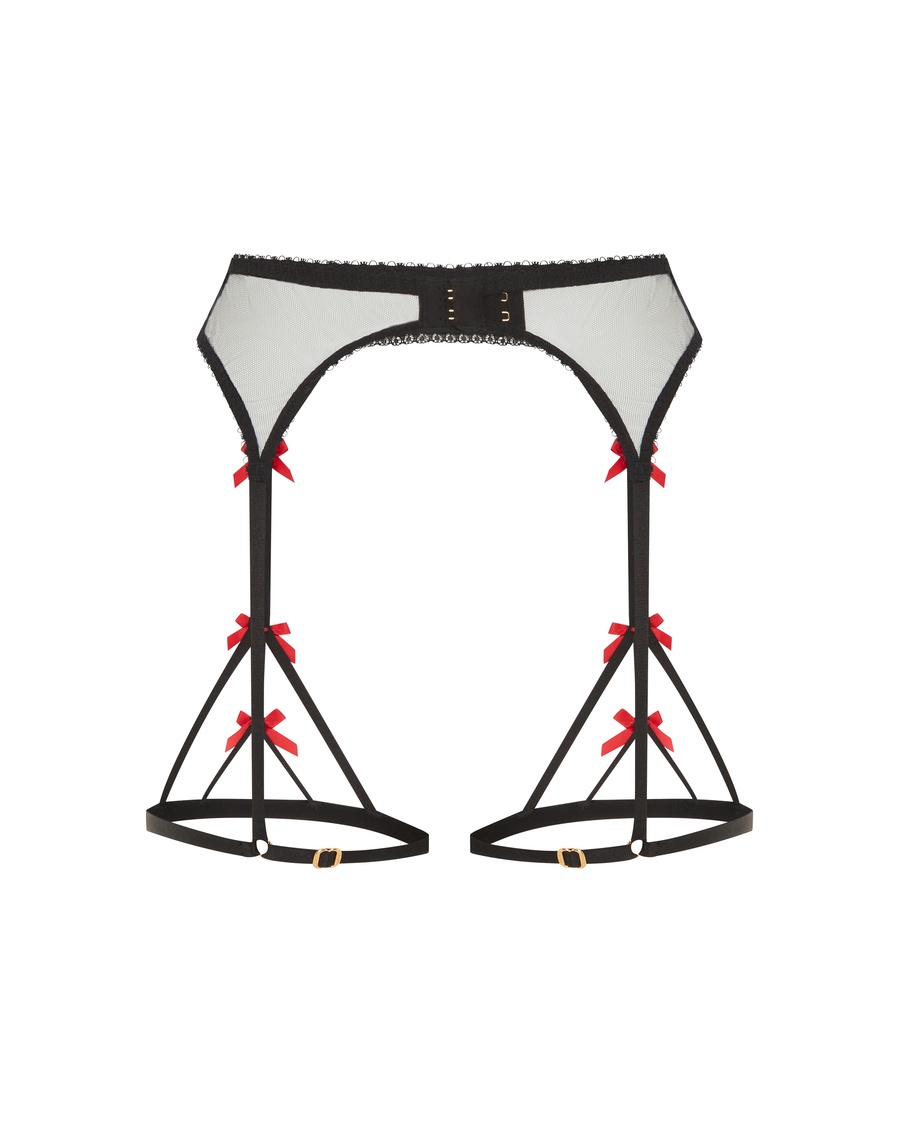 Черный пояс для чулок Hetty