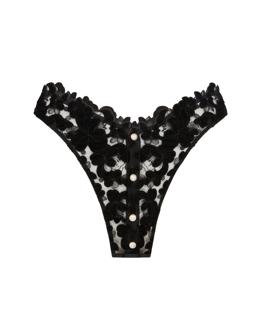 Черные трусы стринги Arietta