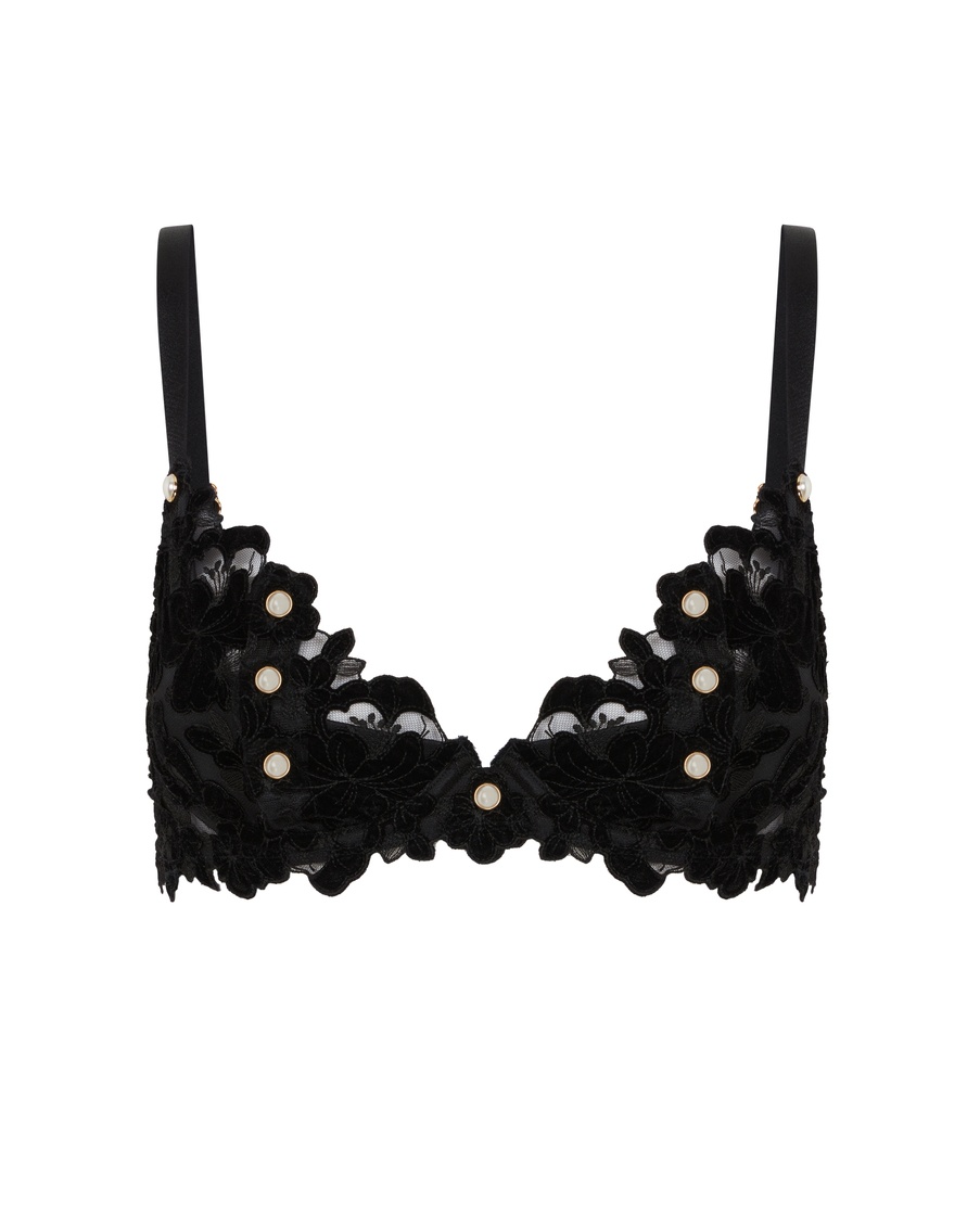 Черный бюстгальтер с мягкой чашкой Arietta