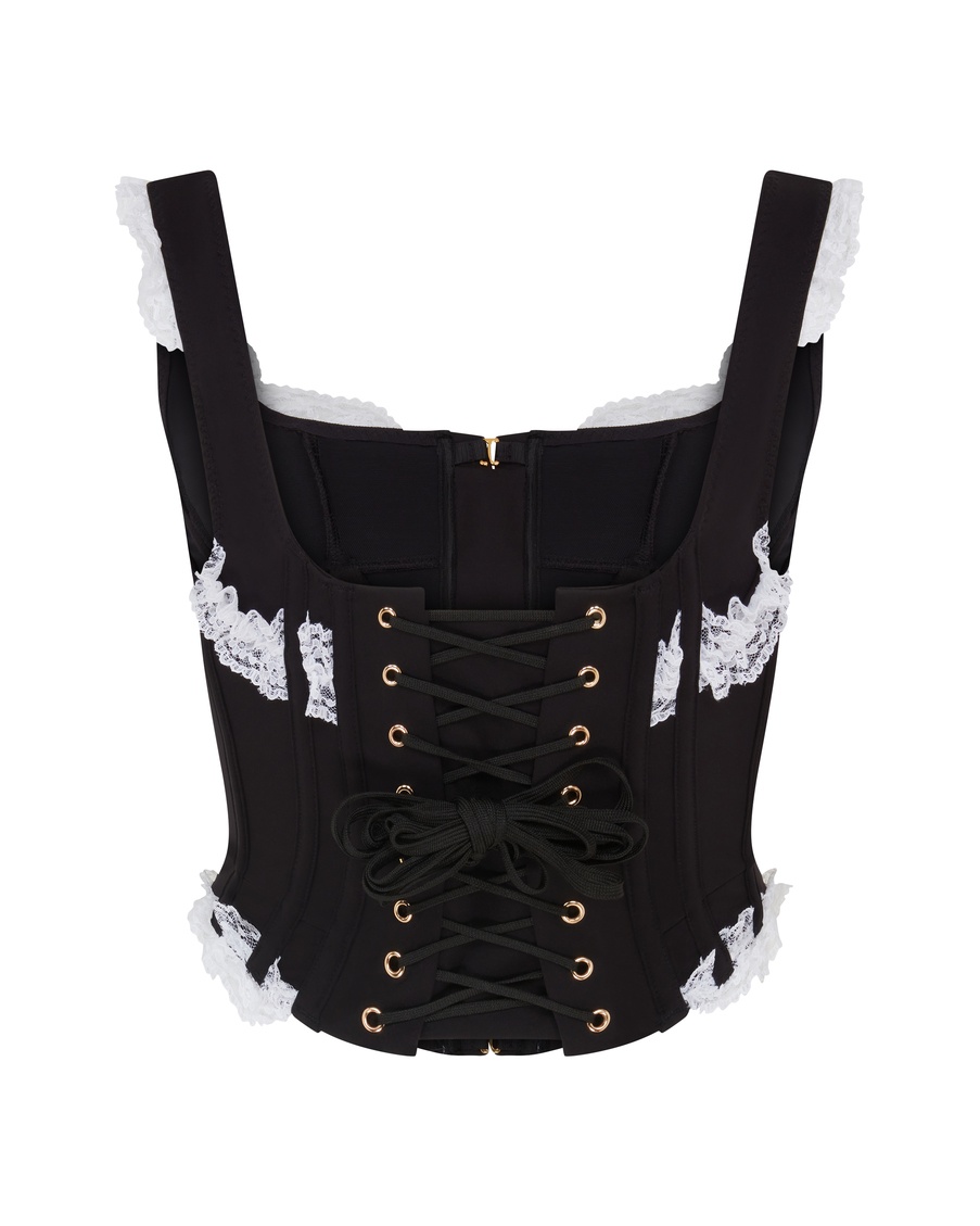Черно-белый корсет Zena