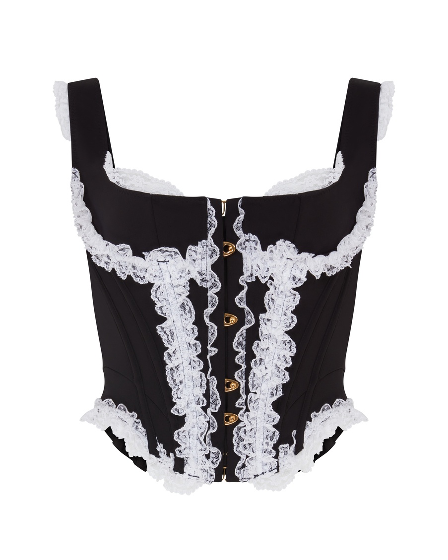 Черно-белый корсет Zena