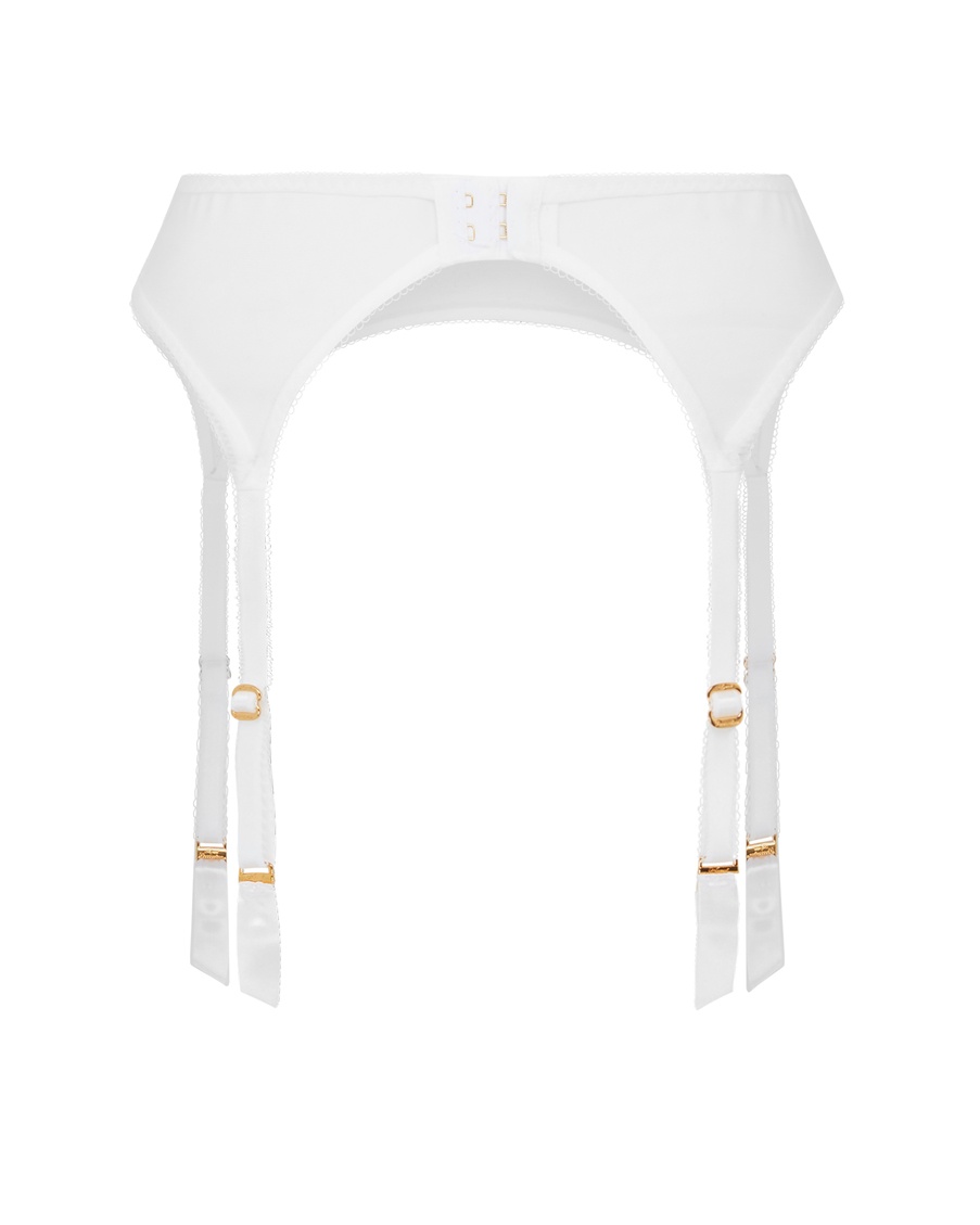 Белый пояс для чулок Perri