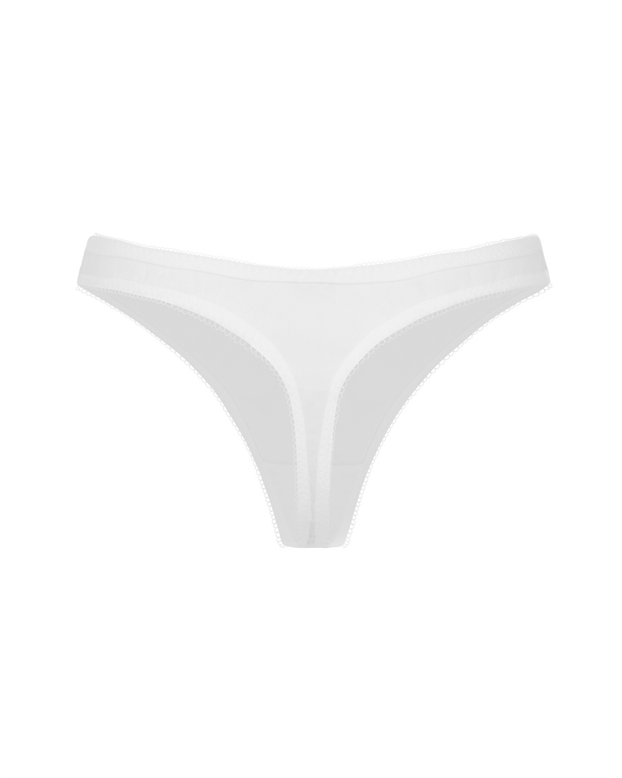 Белые трусы стринги Perri