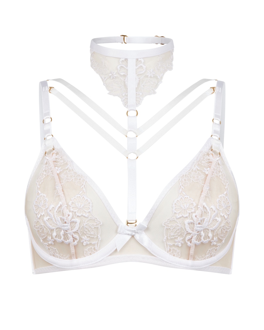 Белый бюстгальтер с мягкой чашкой Melanie