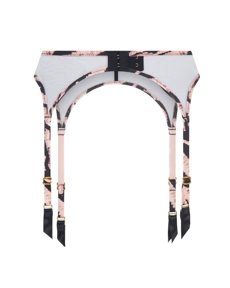 Черный пояс для чулок Ellise