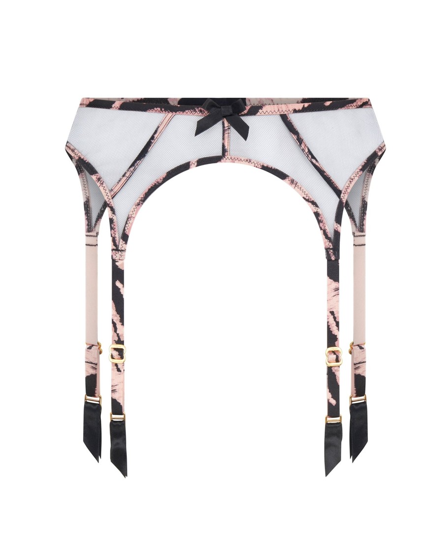 Черный пояс для чулок Ellise