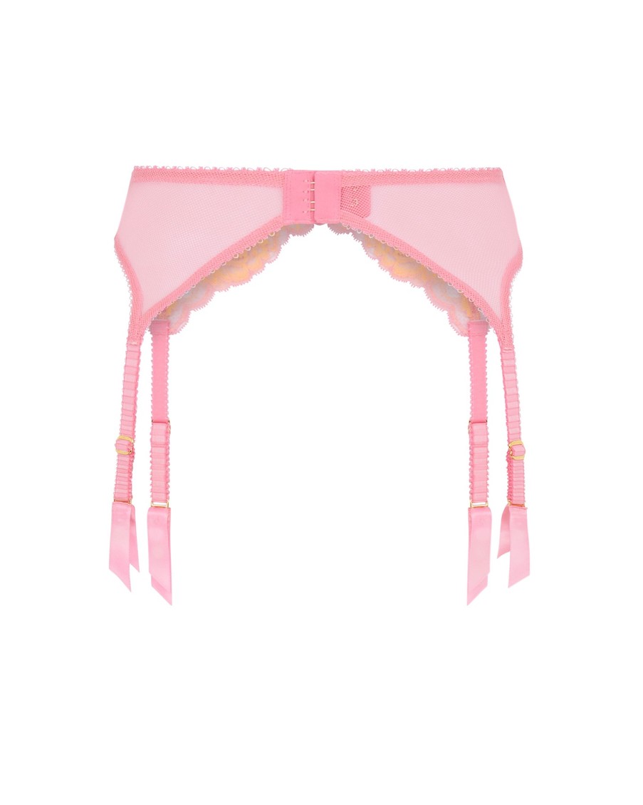 Розовый пояс для чулок Yara