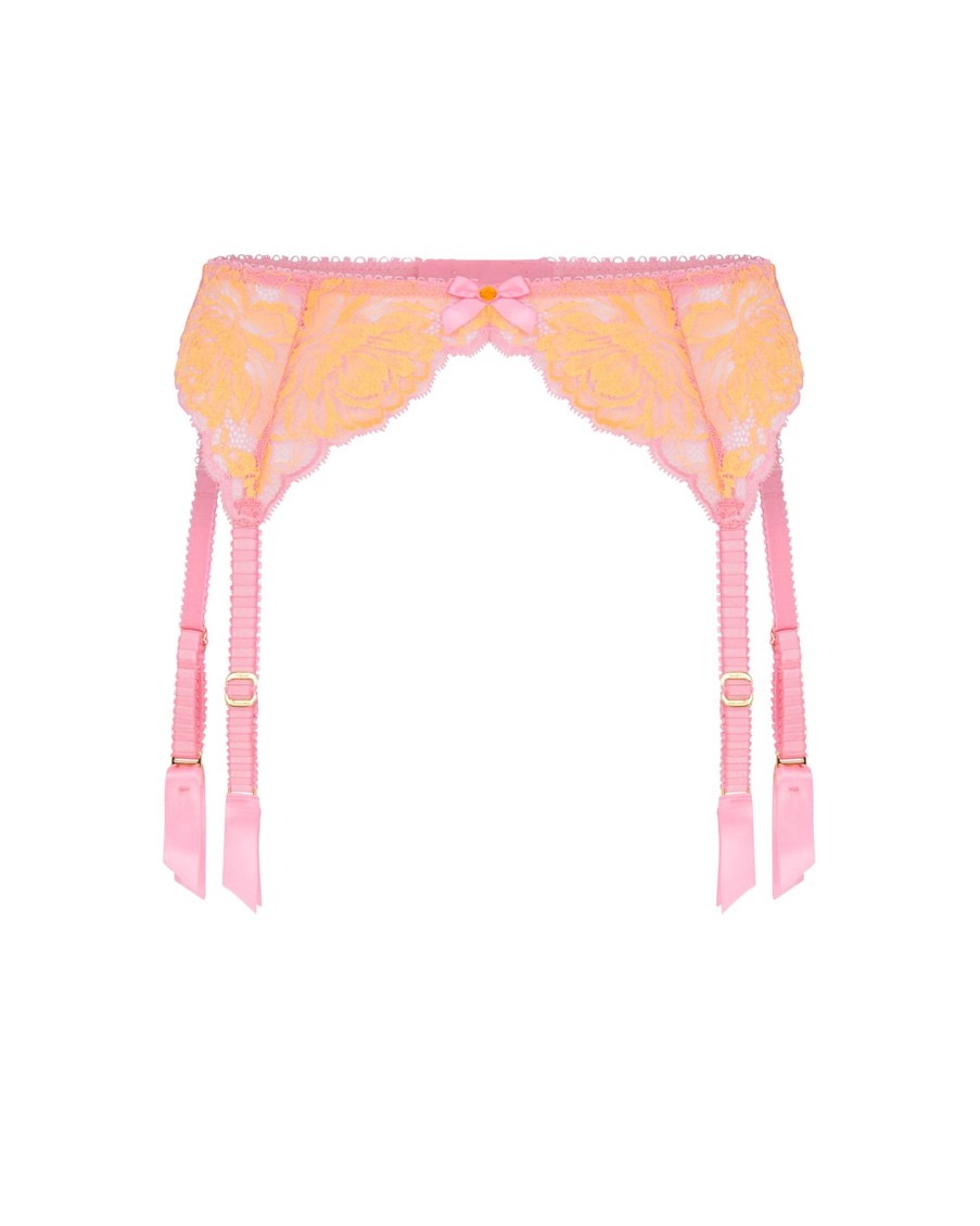 Розовый пояс для чулок Yara