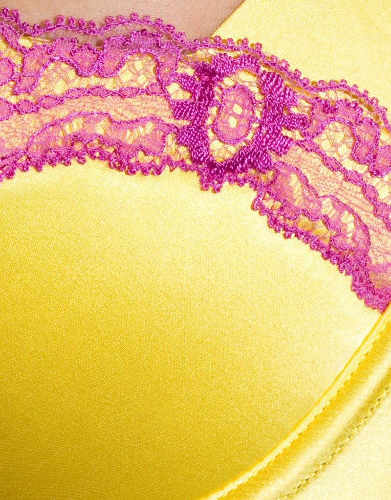 Желтый бюстгальтер с кружевом Lucie